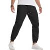 imageJMIERR Mens Joggers Casual Pants Stretch Elastic Waist Drawstring Tapered Pants with Pockets0 Black