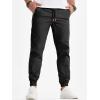 imageJMIERR Mens Joggers Casual Pants Stretch Elastic Waist Drawstring Tapered Pants with Pockets0 Black