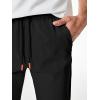 imageJMIERR Mens Joggers Casual Pants Stretch Elastic Waist Drawstring Tapered Pants with Pockets0 Black