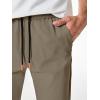 imageJMIERR Mens Joggers Casual Pants Stretch Elastic Waist Drawstring Tapered Pants with PocketsA Beige
