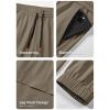 imageJMIERR Mens Joggers Casual Pants Stretch Elastic Waist Drawstring Tapered Pants with PocketsA Beige