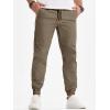 imageJMIERR Mens Joggers Casual Pants Stretch Elastic Waist Drawstring Tapered Pants with PocketsA Beige