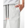 imageJMIERR Mens Joggers Casual Pants Stretch Elastic Waist Drawstring Tapered Pants with PocketsA Grey