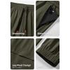 imageJMIERR Mens Joggers Casual Pants Stretch Elastic Waist Drawstring Tapered Pants with PocketsB Green