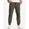 imageJMIERR Mens Joggers Casual Pants Stretch Elastic Waist Drawstring Tapered Pants with PocketsB Green