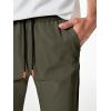 imageJMIERR Mens Joggers Casual Pants Stretch Elastic Waist Drawstring Tapered Pants with PocketsB Green
