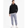 imageJMIERR Mens Joggers Casual Pants Stretch Elastic Waist Drawstring Tapered Pants with PocketsB Grey