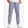 imageJMIERR Mens Joggers Casual Pants Stretch Elastic Waist Drawstring Tapered Pants with PocketsB Grey