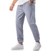 imageJMIERR Mens Joggers Casual Pants Stretch Elastic Waist Drawstring Tapered Pants with PocketsB Grey