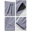 imageJMIERR Mens Joggers Casual Pants Stretch Elastic Waist Drawstring Tapered Pants with PocketsB Grey