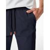 imageJMIERR Mens Joggers Casual Pants Stretch Elastic Waist Drawstring Tapered Pants with PocketsC Blue 1
