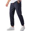 imageJMIERR Mens Joggers Casual Pants Stretch Elastic Waist Drawstring Tapered Pants with PocketsC Blue 1