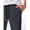 imageJMIERR Mens Joggers Casual Pants Stretch Elastic Waist Drawstring Tapered Pants with PocketsC Dark Grey