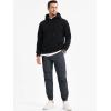 imageJMIERR Mens Joggers Casual Pants Stretch Elastic Waist Drawstring Tapered Pants with PocketsC Dark Grey