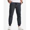 imageJMIERR Mens Joggers Casual Pants Stretch Elastic Waist Drawstring Tapered Pants with PocketsC Dark Grey
