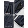 imageJMIERR Mens Joggers Casual Pants Stretch Elastic Waist Drawstring Tapered Pants with PocketsC Dark Grey