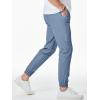 imageJMIERR Mens Joggers Casual Pants Stretch Elastic Waist Drawstring Tapered Pants with PocketsC Light Blue