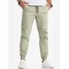 imageJMIERR Mens Joggers Casual Pants Stretch Elastic Waist Drawstring Tapered Pants with PocketsC Offwhite