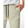 imageJMIERR Mens Joggers Casual Pants Stretch Elastic Waist Drawstring Tapered Pants with PocketsC Offwhite