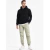 imageJMIERR Mens Joggers Casual Pants Stretch Elastic Waist Drawstring Tapered Pants with PocketsC Offwhite