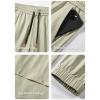 imageJMIERR Mens Joggers Casual Pants Stretch Elastic Waist Drawstring Tapered Pants with PocketsC Offwhite