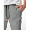 imageJMIERR Mens Joggers Casual Pants Stretch Elastic Waist Drawstring Tapered Pants with PocketsGrey 1