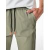 imageJMIERR Mens Joggers Casual Pants Stretch Elastic Waist Drawstring Tapered Pants with PocketsKhaki Green
