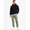 imageJMIERR Mens Joggers Casual Pants Stretch Elastic Waist Drawstring Tapered Pants with PocketsKhaki Green