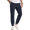 imageJMIERR Mens Joggers Casual Pants Stretch Elastic Waist Drawstring Tapered Pants with PocketsC Blue
