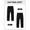 imageJMIERR Mens Chino Pants Casual Stretch Waist Tapered Trousers with PocketsA Black