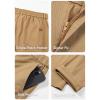 imageJMIERR Mens Chino Pants Casual Stretch Waist Tapered Trousers with PocketsA Khaki