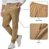 imageJMIERR Mens Chino Pants Casual Stretch Waist Tapered Trousers with PocketsA Khaki