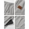 imageJMIERR Mens Waffle Sweatpants Stretch Waist Drawstring Casual Tapered Joggers Gym Pants with PocketsA Light Grey
