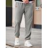 imageJMIERR Mens Waffle Sweatpants Stretch Waist Drawstring Casual Tapered Joggers Gym Pants with PocketsA Light Grey