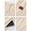imageJMIERR Mens Waffle Sweatpants Stretch Waist Drawstring Casual Tapered Joggers Gym Pants with PocketsApricot