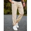 imageJMIERR Mens Waffle Sweatpants Stretch Waist Drawstring Casual Tapered Joggers Gym Pants with PocketsApricot