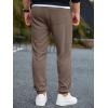 imageJMIERR Mens Waffle Sweatpants Stretch Waist Drawstring Casual Tapered Joggers Gym Pants with PocketsBrown