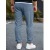 imageJMIERR Mens Waffle Sweatpants Stretch Waist Drawstring Casual Tapered Joggers Gym Pants with PocketsDusk Blue