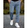 imageJMIERR Mens Waffle Sweatpants Stretch Waist Drawstring Casual Tapered Joggers Gym Pants with PocketsDusk Blue