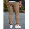 imageJMIERR Mens Waffle Sweatpants Stretch Waist Drawstring Casual Tapered Joggers Gym Pants with PocketsKhaki