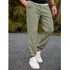 imageJMIERR Mens Waffle Sweatpants Stretch Waist Drawstring Casual Tapered Joggers Gym Pants with PocketsLight Green