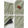 imageJMIERR Mens Waffle Sweatpants Stretch Waist Drawstring Casual Tapered Joggers Gym Pants with PocketsLight Green