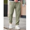 imageJMIERR Mens Waffle Sweatpants Stretch Waist Drawstring Casual Tapered Joggers Gym Pants with PocketsLight Green