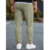imageJMIERR Mens Waffle Sweatpants Stretch Waist Drawstring Casual Tapered Joggers Gym Pants with PocketsLight Green