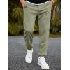 imageJMIERR Mens Waffle Sweatpants Stretch Waist Drawstring Casual Tapered Joggers Gym Pants with PocketsLight Green