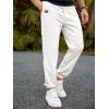 imageJMIERR Mens Waffle Sweatpants Stretch Waist Drawstring Casual Tapered Joggers Gym Pants with PocketsWhite