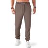 imageJMIERR Mens Waffle Sweatpants Stretch Waist Drawstring Casual Tapered Joggers Gym Pants with PocketsBrown