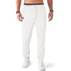 imageJMIERR Mens Waffle Sweatpants Stretch Waist Drawstring Casual Tapered Joggers Gym Pants with PocketsWhite