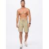 imageJMIERR Mens Casual Stretch Cargo Shorts Classic Drawstring Elastic Waist Summer Work Short with Multi PocketsBeige