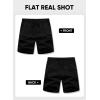 imageJMIERR Mens Casual Stretch Cargo Shorts Classic Drawstring Elastic Waist Summer Work Short with Multi PocketsBlack